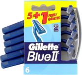 Disposable Razor Blue II 6 pcs