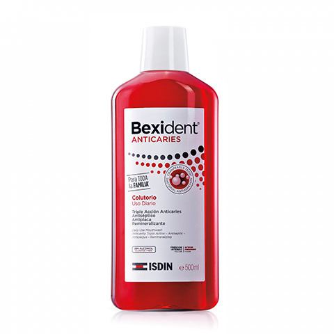 Confezione Bexident Anticaries Mouthwash 500 ml + 1 pezzo