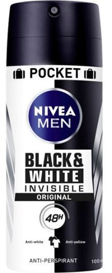 Desodorante Spray Bianco e Nero Uomo invisibile 100 ml