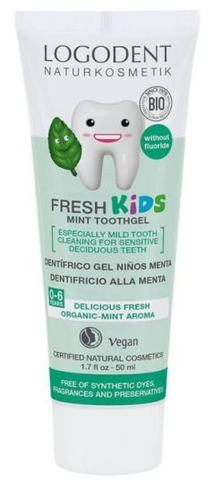 Menta dentifricata per bambini senza fluoruro da 50 ml