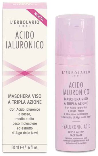 Maschera facciale all'acido ialuronico a tripla azione 50 ml