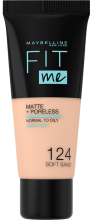 Fit me Matte+Poreless Foundation #124-Sabbia di poppa