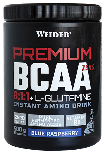 Premium Bcaa 8: 1: 1 + Lglutamina Blue Raspberry 500 gr