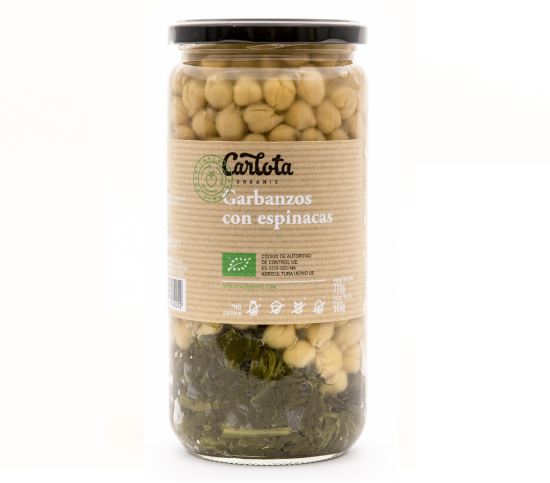 Ceci biologici con spinaci 720 gr