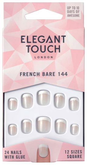 French Bare 144 False Nails 24 unità