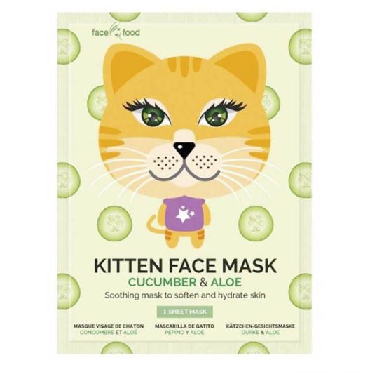 Maschera viso per gatti al cetriolo e aloe