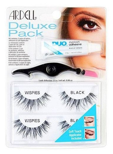 Set pestañas de postizas deluxe pack wispies black 3 unidades